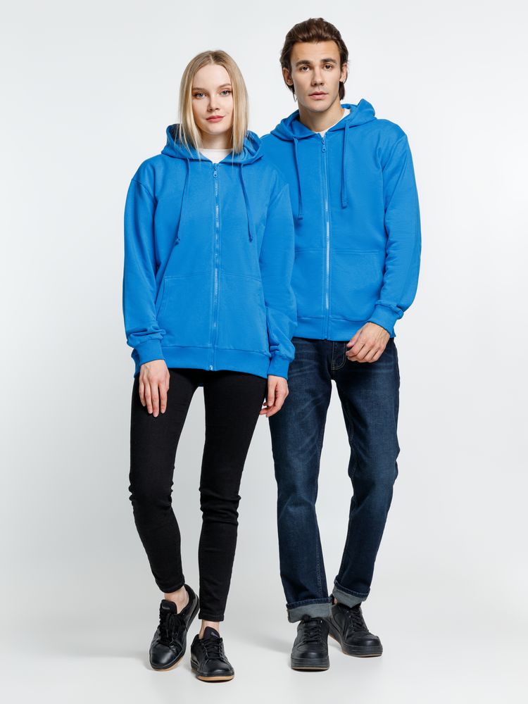 Толстовка на молнии с капюшоном Siverga 2.0, бирюзовая-6