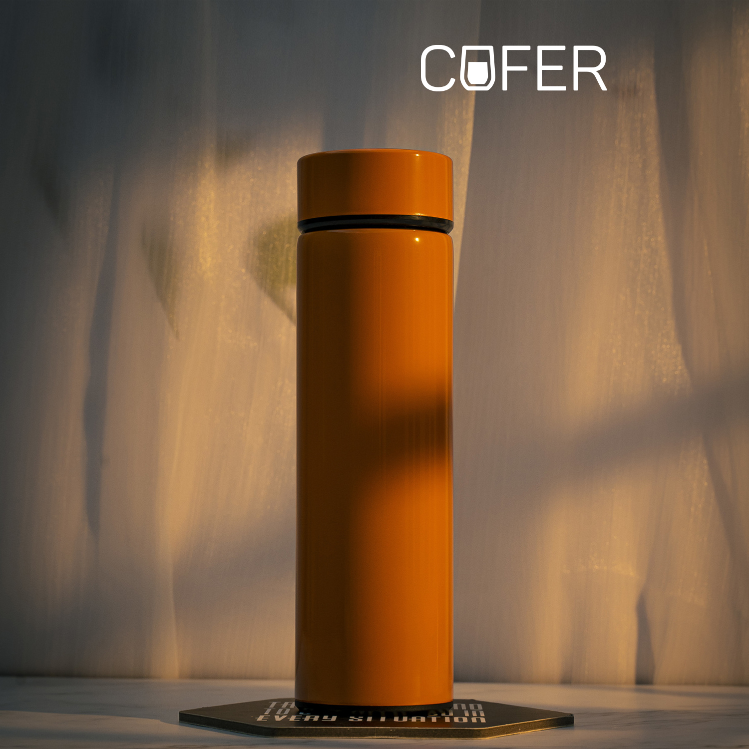 Термос Reactor с датчиком температуры (оранжевый)-0