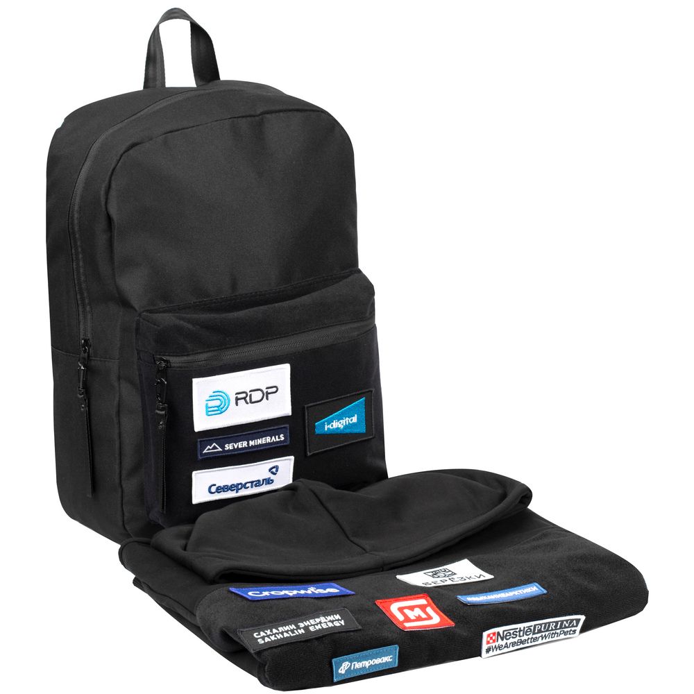 Худи унисекс Patch Catcher со вставкой из липучки, черное-11