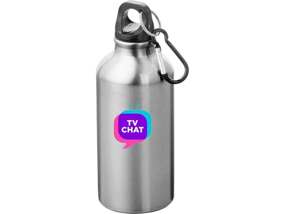 Бутылка Oregon с карабином 400мл, серебристый-0