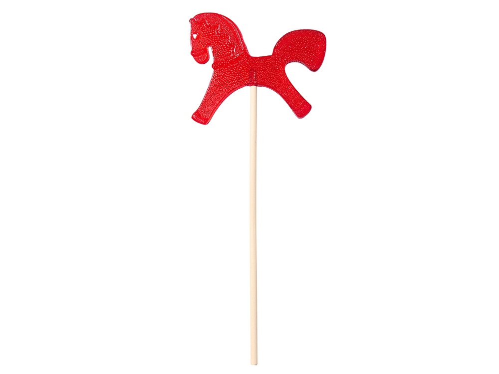 Леденец Лошадка, красный со вкусом вишни, 21 гр.-2