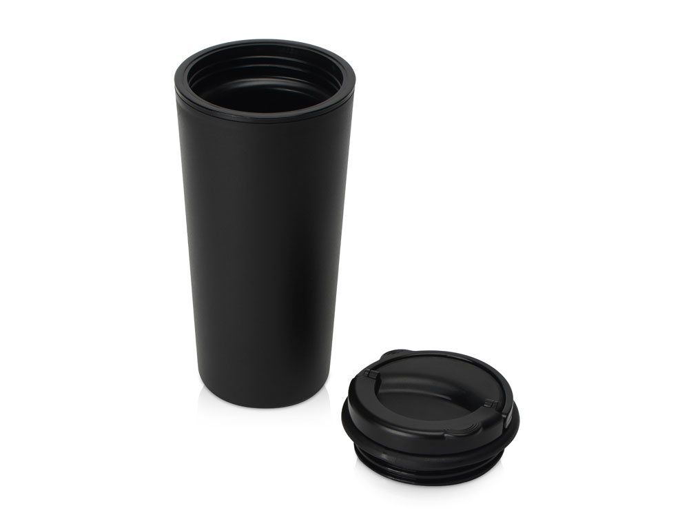 Стакан-тамблер Moment с кофейной крышкой, 350 мл, цвет черный-1