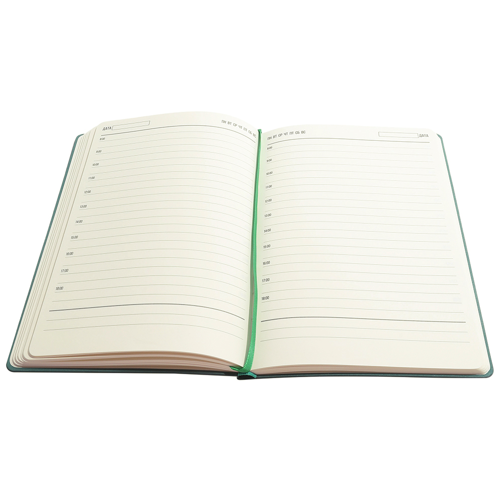 Ежедневник A5 недатированный Franco в мягком переплёте, Бутылочно-зеленый-3