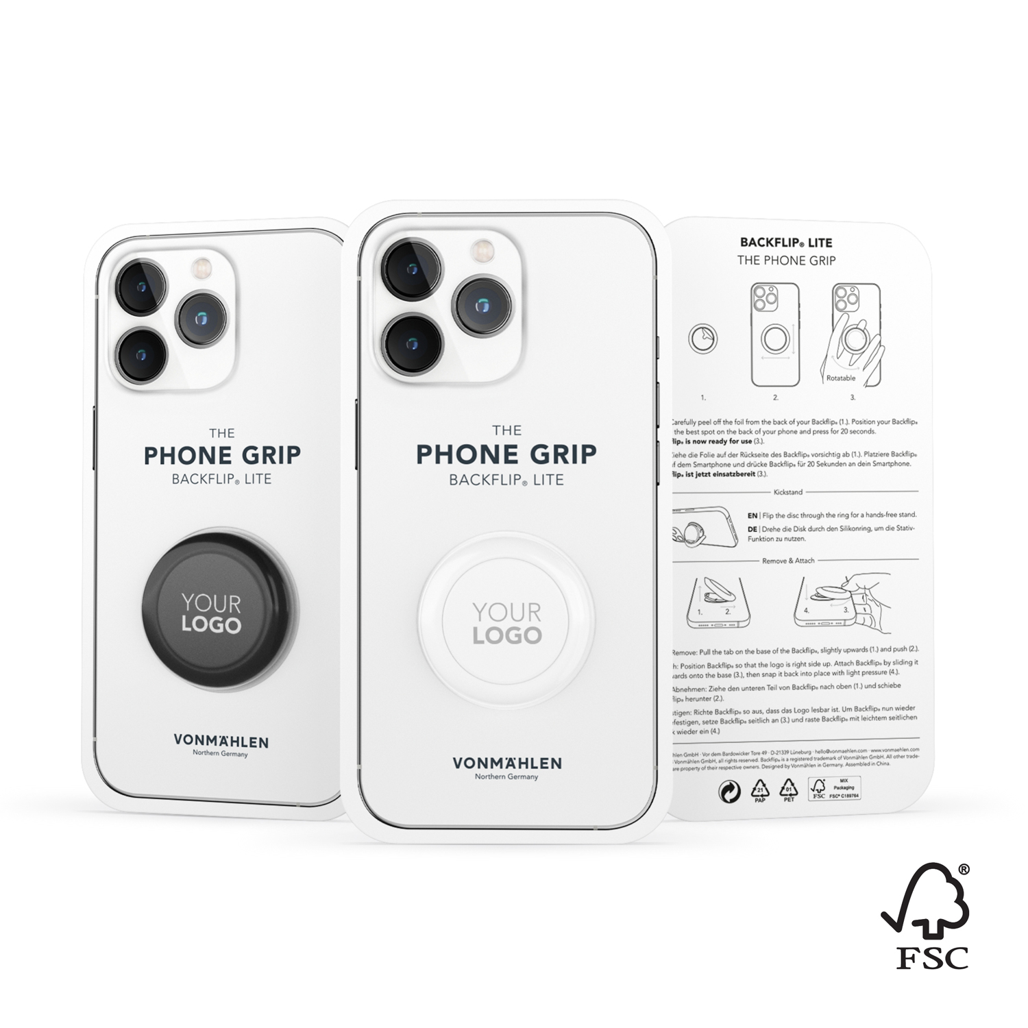 Держатель для телефона Backflip Lite, белый-8