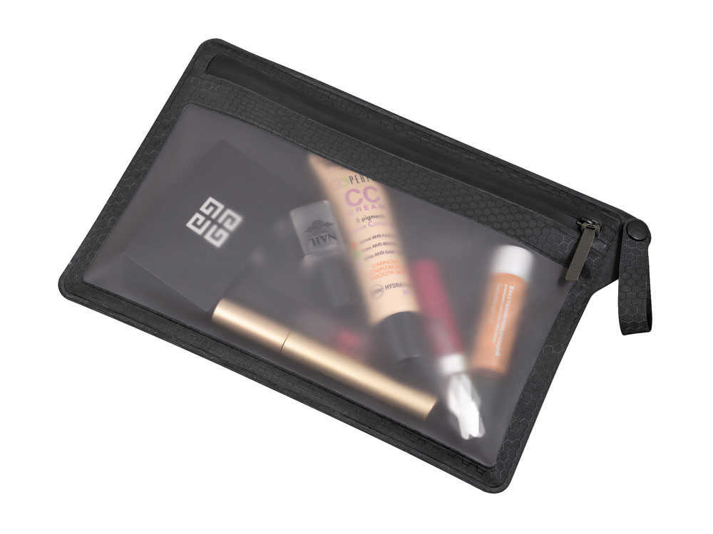 Органайзер On clouds двумя отделениями из нейлона 250х170 мм (в инд. пакетике), серый/черный-2