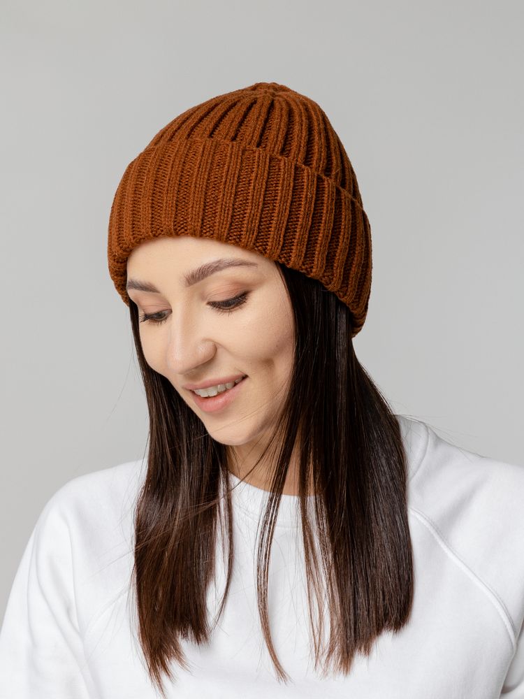 Шапка Uni, коричневая (терракота)-2