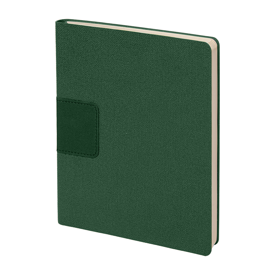 Бизнес-блокнот TWEEDI,формат B6+, в линейку, темно-зелёный-0