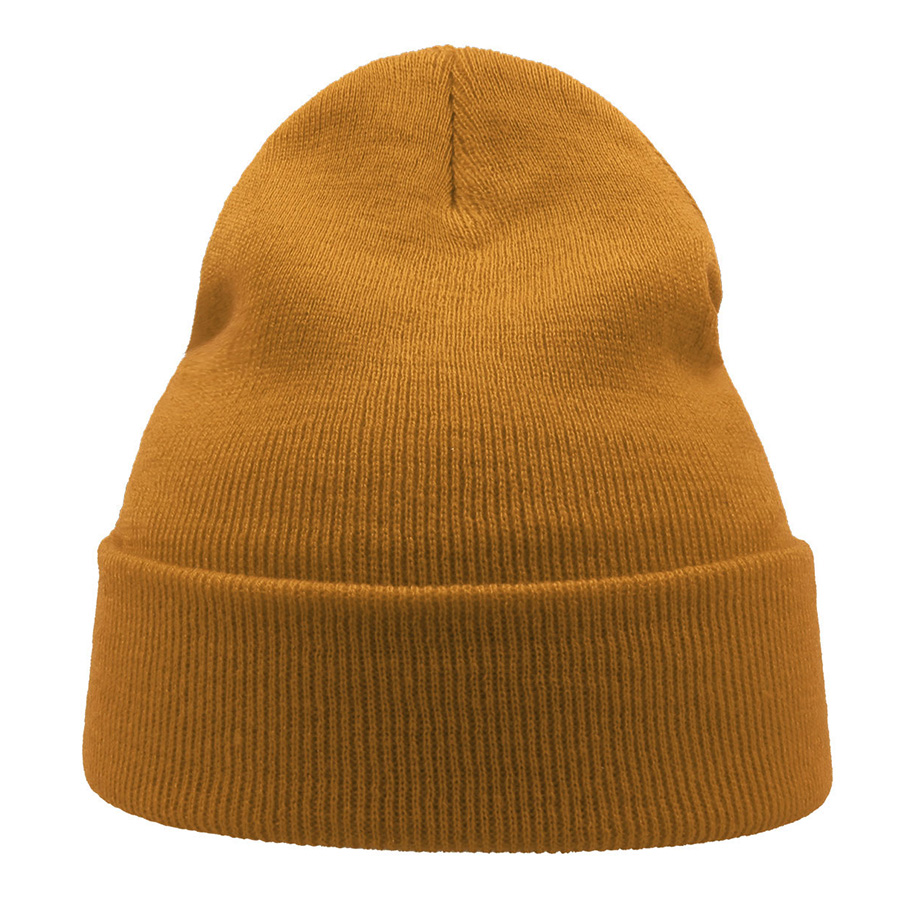 Шапка вязаная  двойная Wind-S, горчичный-6