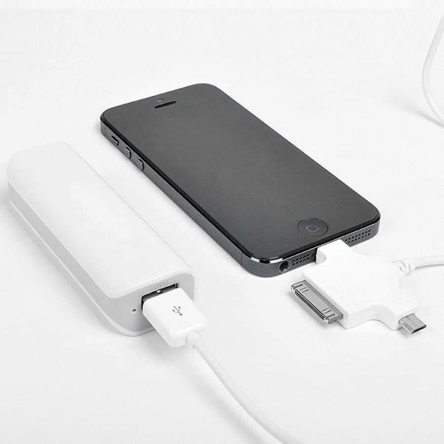 Универсальное зарядное устройство "Powermate" (2200 mAh), белый, серый-2