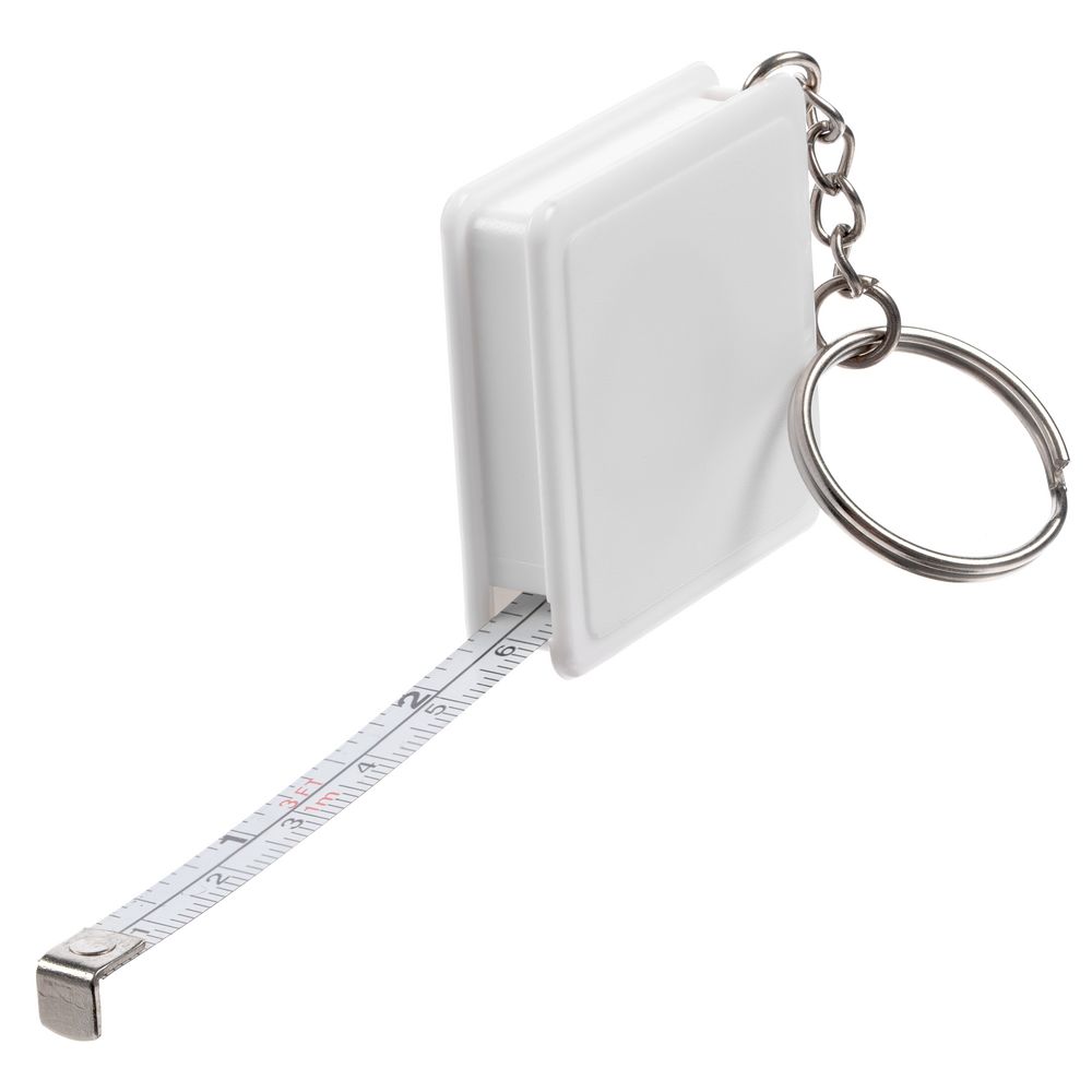 Брелок с рулеткой Square, ver.2, белый-1