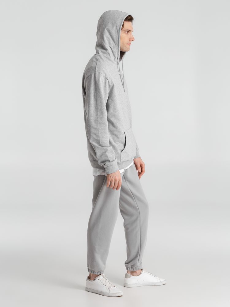 Толстовка с капюшоном унисекс Hoodie, серый меланж-4
