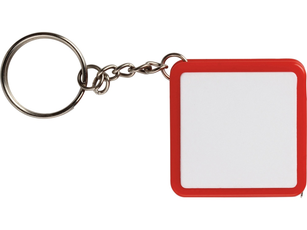 Брелок-рулетка, 1 м., белый/красный-2