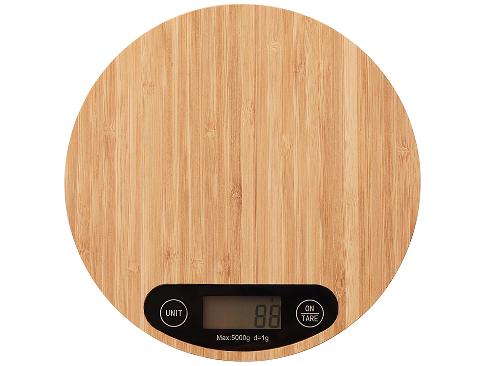 Бамбуковые кухонные весы Scale, натуральный-5