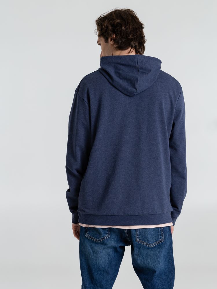 Толстовка с капюшоном унисекс Hoodie, синий меланж-7