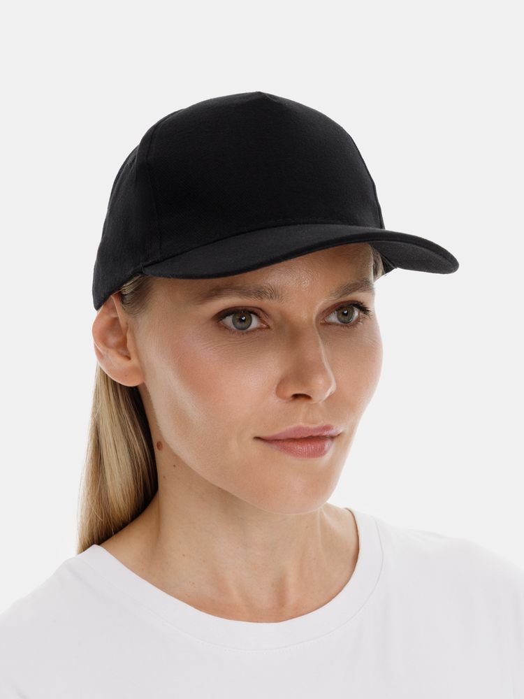 Бейсболка Long Beach, черная-3