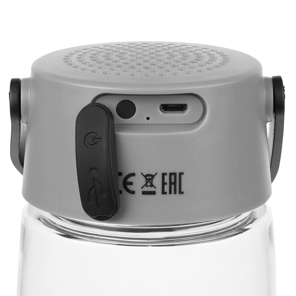 Бутылка для воды Torsta Light с колонкой и светильником, серая-2