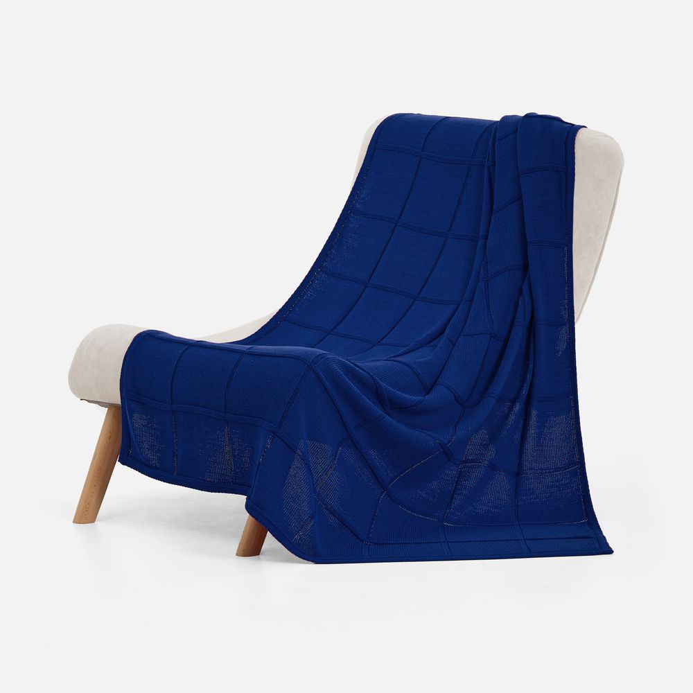 Плед Chainfield, темно-синий (кобальт)-1