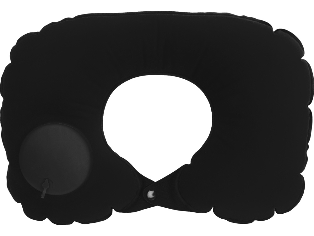 Подушка под шею с помпой Push, черный-4