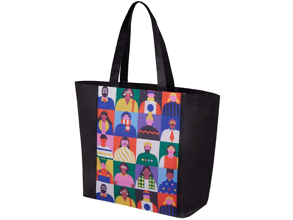 Сумка для шопинга с донной складкой и ручкой из нетканого PET материала-6