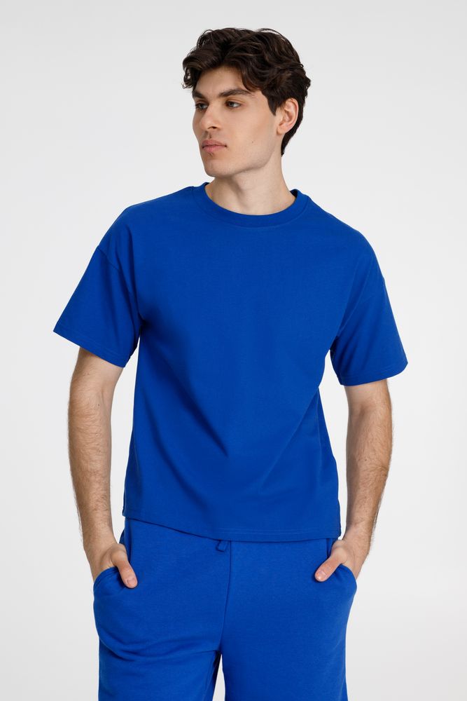 Футболка унисекс оверсайз T3, синяя-1