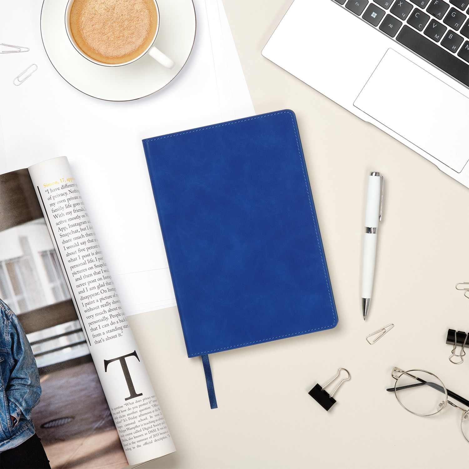 Ежедневник Verona недатированный, ярко-синий-10