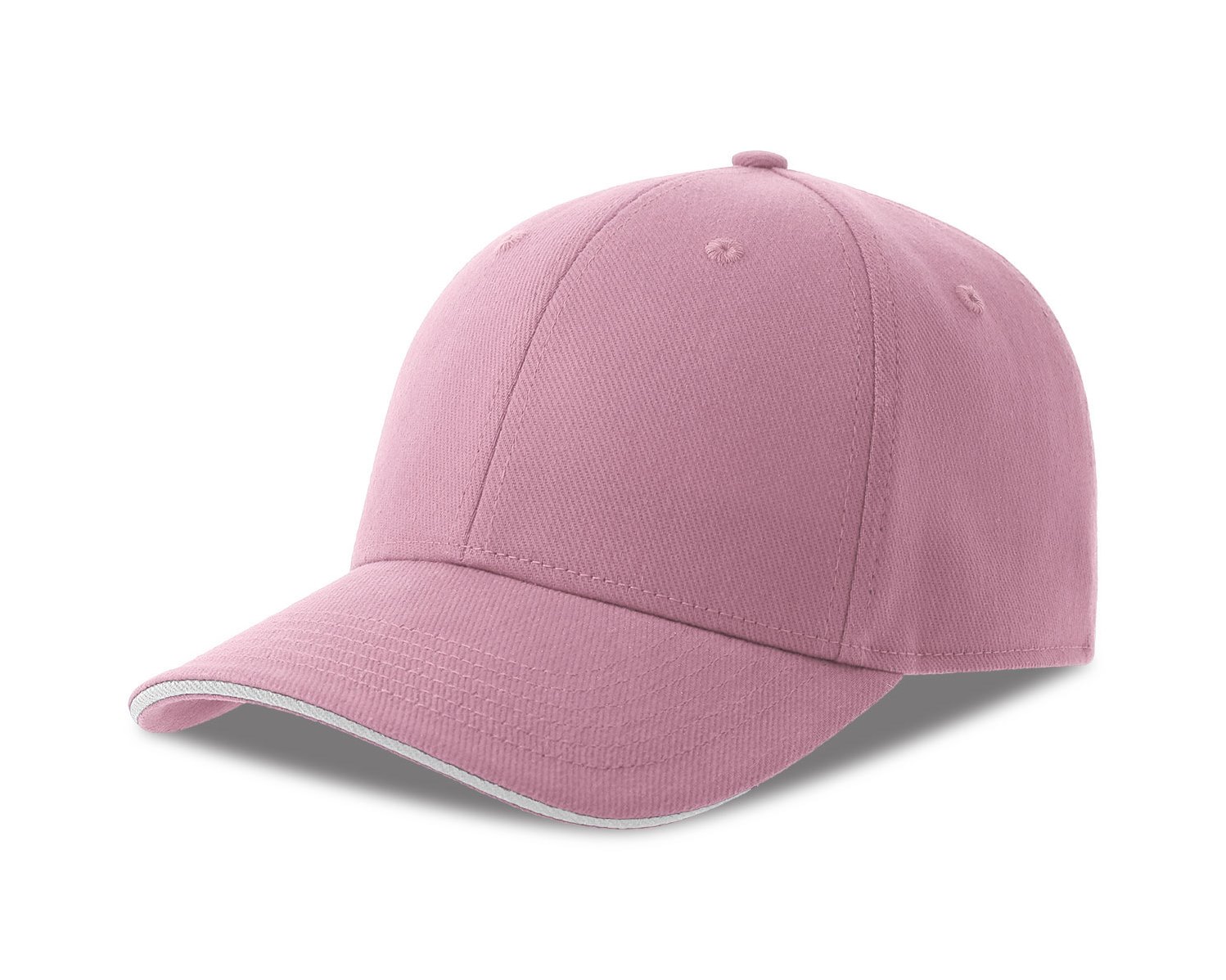 Бейсболка LIBERTY SANDWICH-S 270, 6 клиньев, металлическая застежка, розовый, белый-0