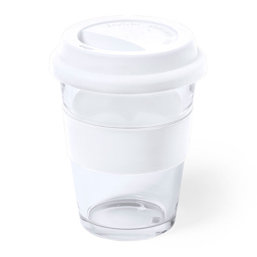 Стакан DURNOX с силиконовой крышкой, белый-0