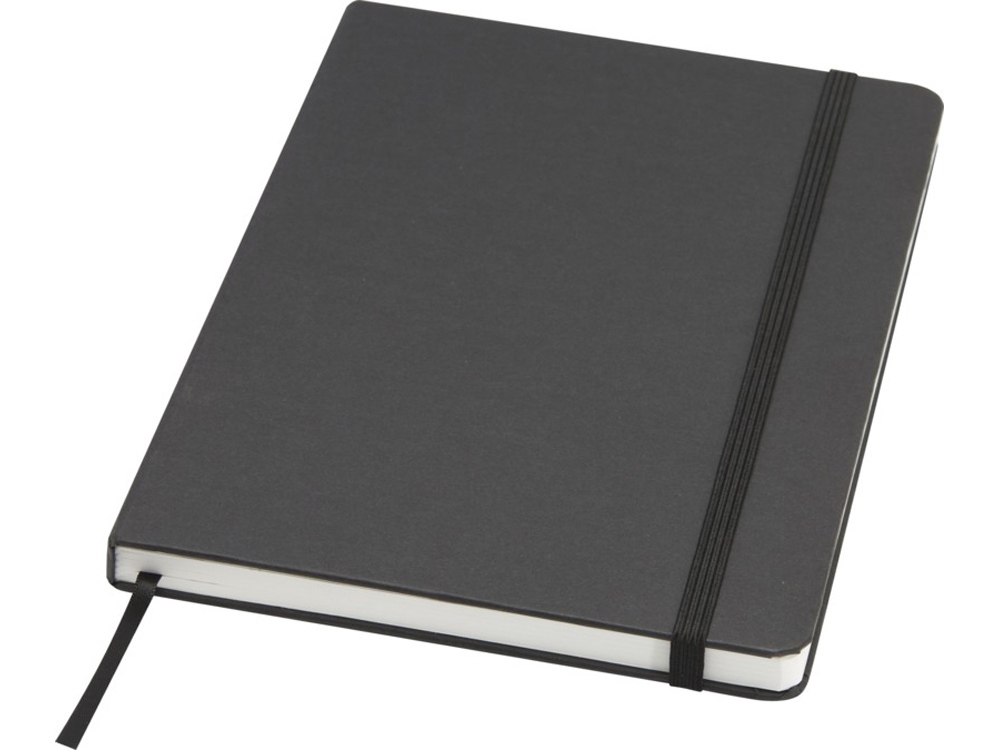 Holm блокнот формата А5 из каменной бумаги с линованными страницами - сплошной черный-0