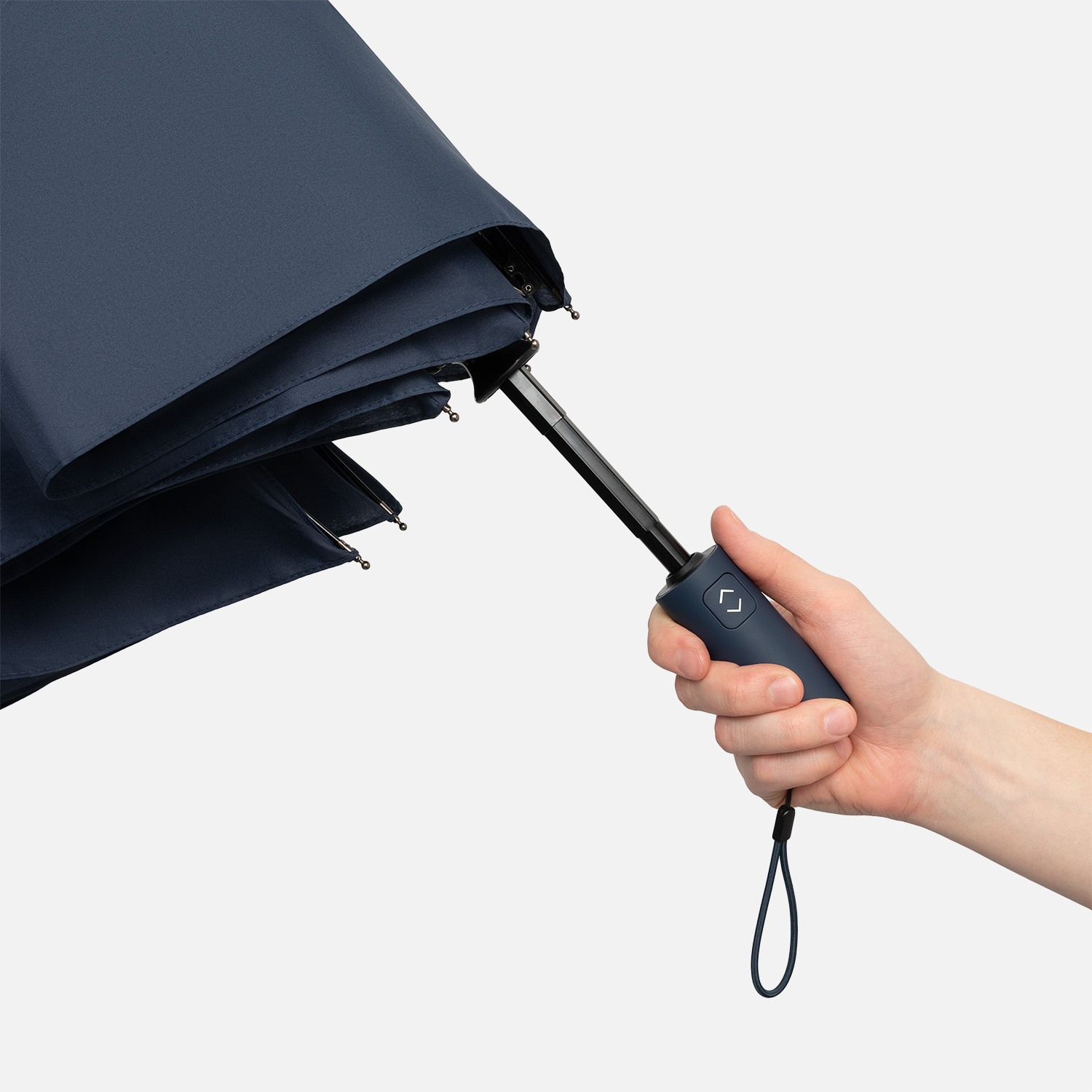 Зонт складной Филтон (Filton), синий с системой безопасности (Safety System)-6