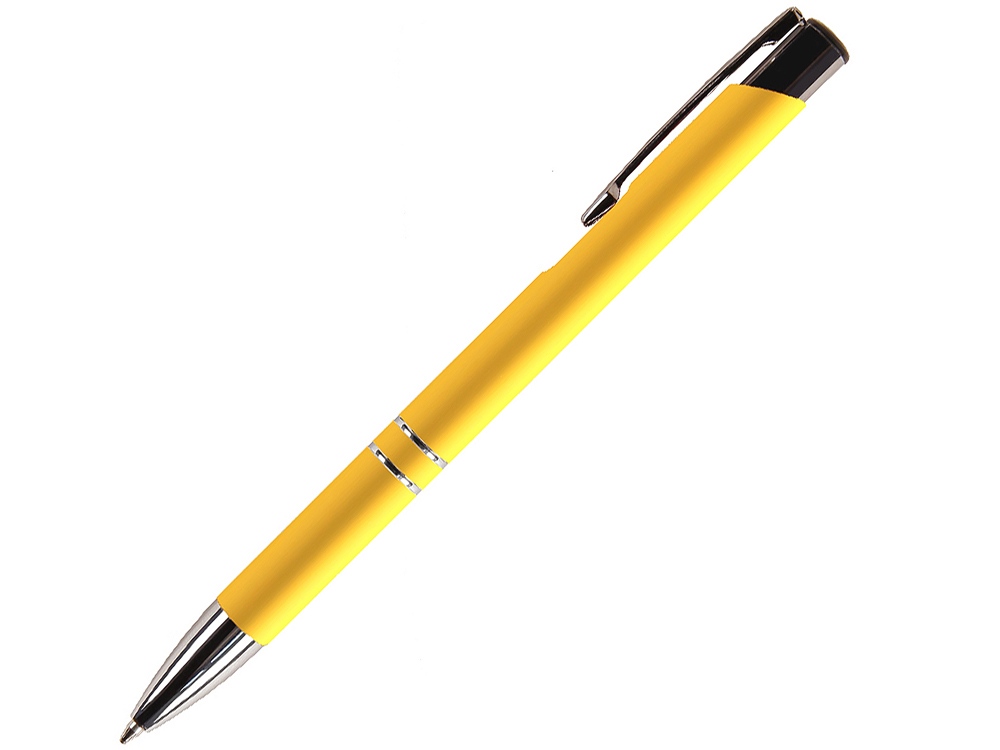 Ручка металлическая шариковая FAMILY MELAN, soft touch (Жёлтый)-0