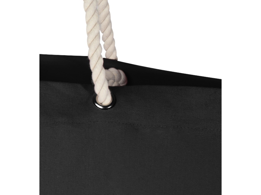 Florida пляжная эко-сумка из переработанного материала, сертифицированного по стандарту GRS, плотностью 270 г/м² 18L - сплошной черный / сплошной черный-5