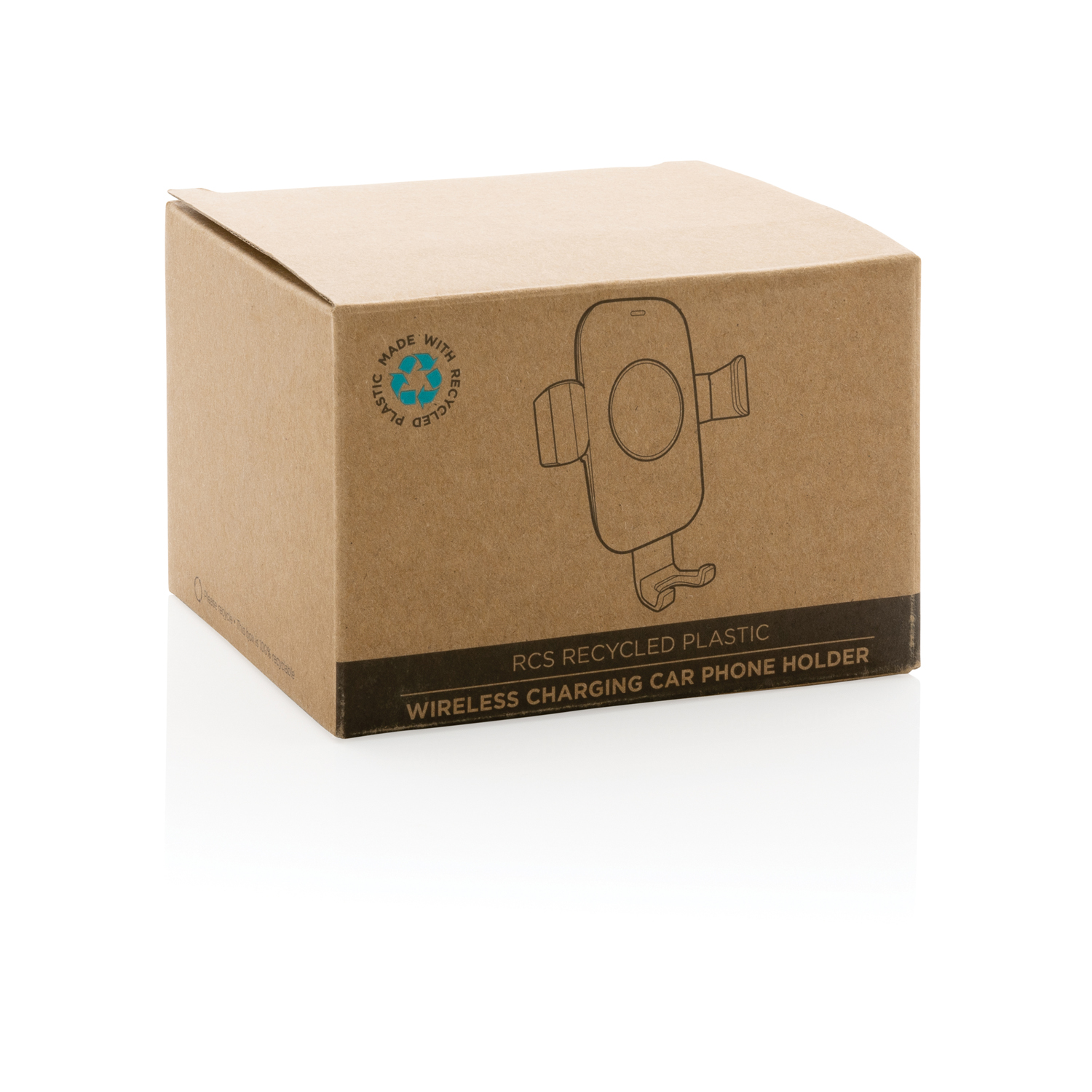 Автомобильный держатель для телефона из переработанного пластика RCS с беспроводной зарядкой, 10 Вт-9