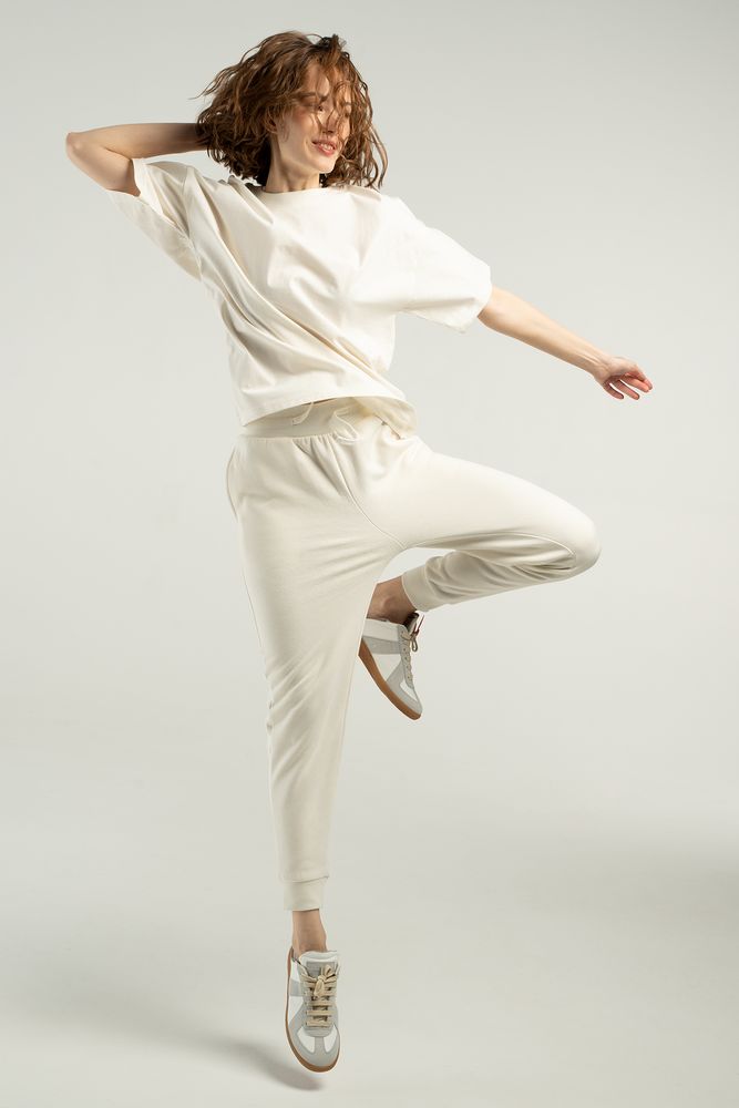 Футболка унисекс оверсайз T3, молочно-белая-2