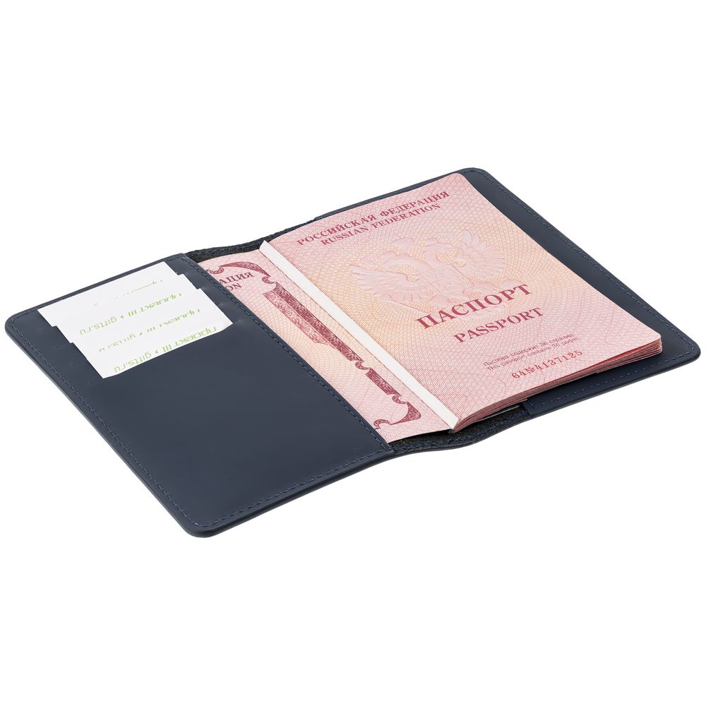 Обложка для паспорта Alaska, синяя-2