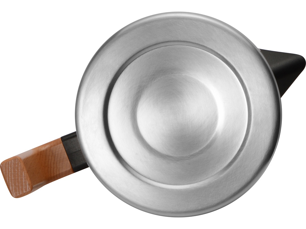 Кофепот с деревянной ручкой, 850 мл, серебристый-7