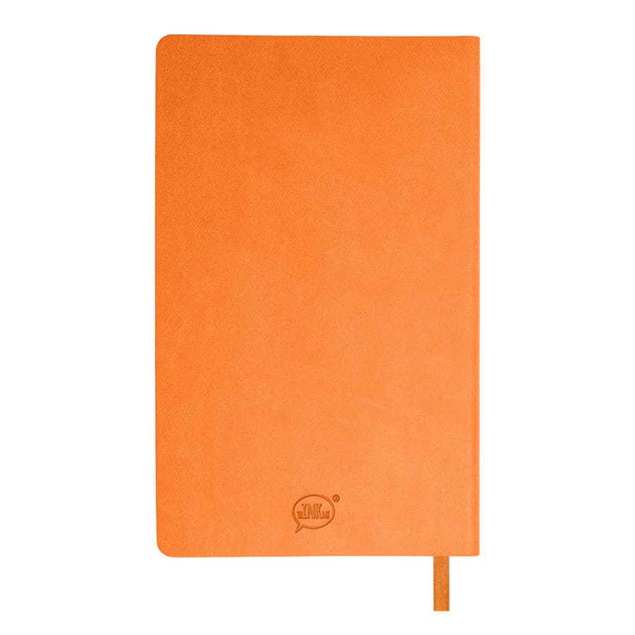 Бизнес-блокнот FUNKY, формат A5, в линейку, оранжевый, серый-2