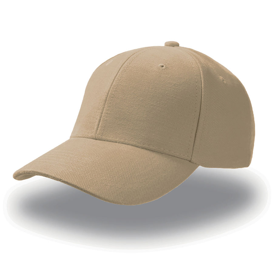 Бейсболка PILOT, 6 клиньев, металлическая застежка, бежевый-0