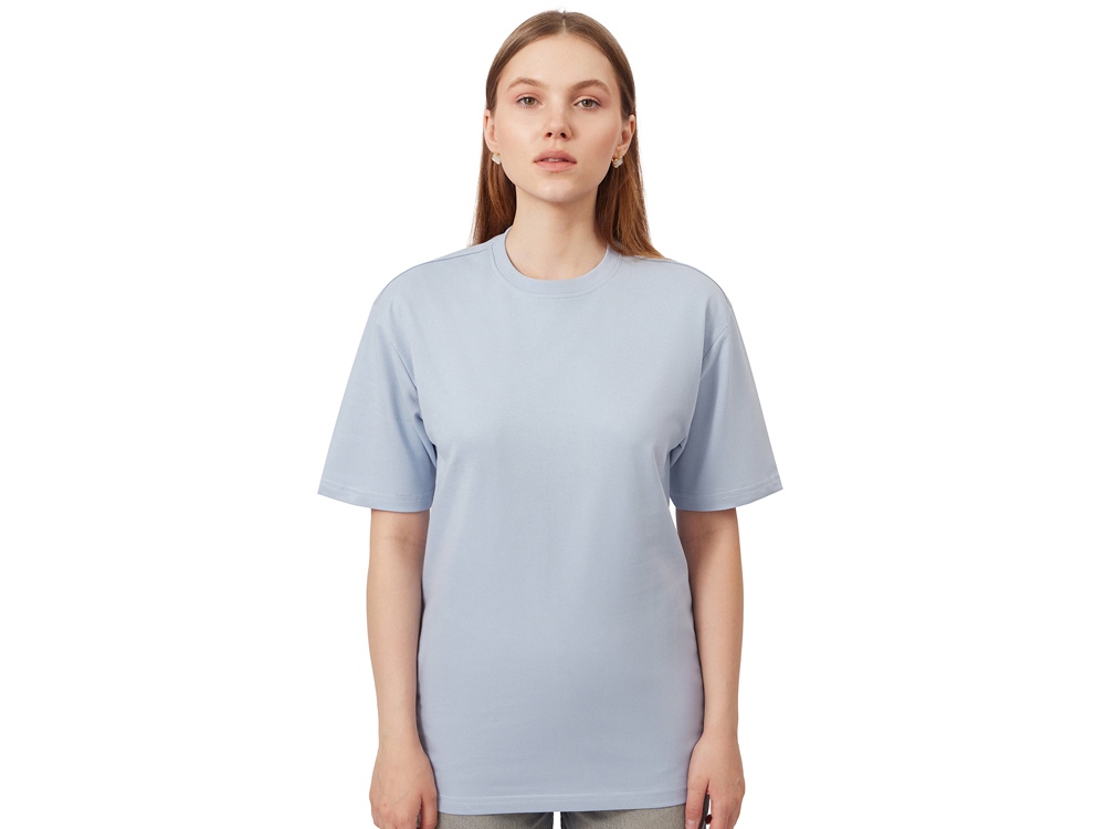 Футболка из френч терри Warsaw унисекс 220гр, небесно-голубой-2