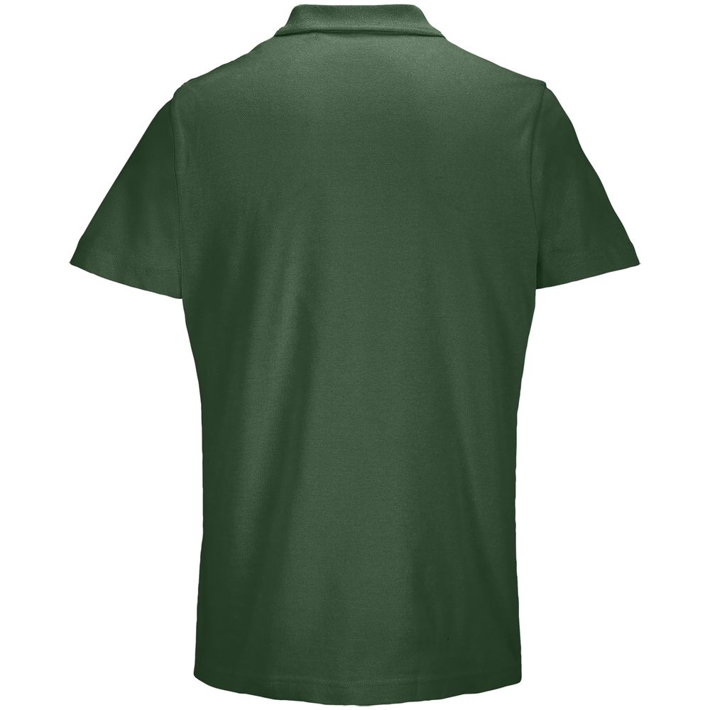 Рубашка поло унисекс Pulse, темно-зеленая-2