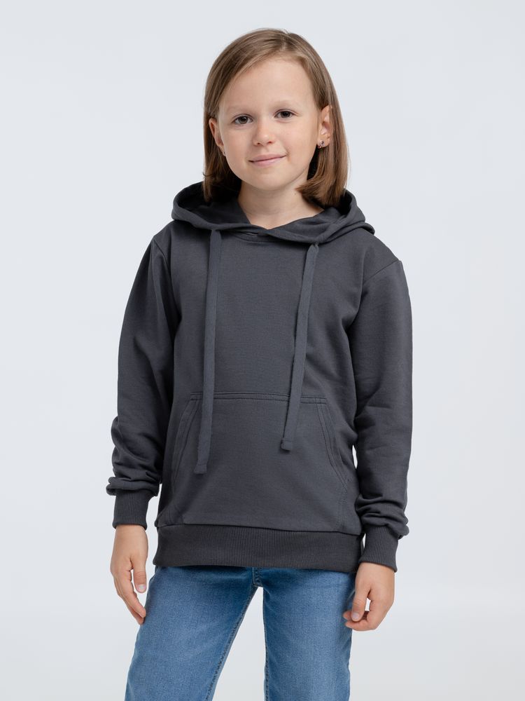 Худи детское Kirenga Kids 2.0, темно-серое (графит)-3