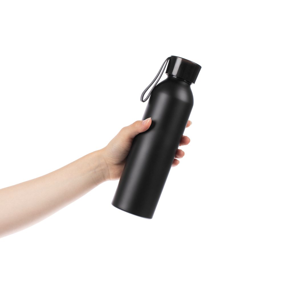 Бутылка для воды Brooke, матовая черная-2