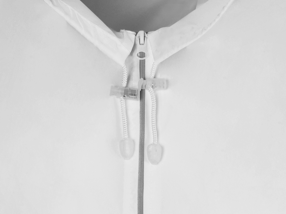 Короткий дождевик Tornado со светоотражающими элементами, белый-4