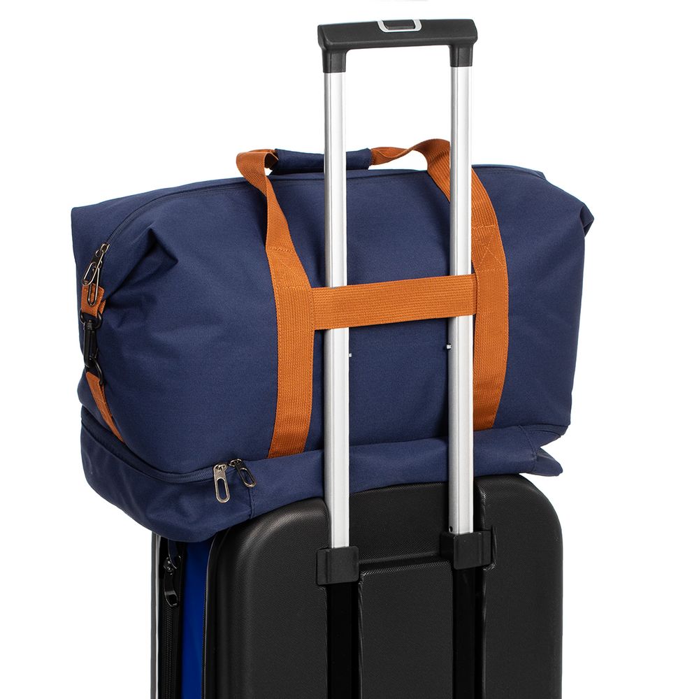 Чемодан Platta, черный с синим-5