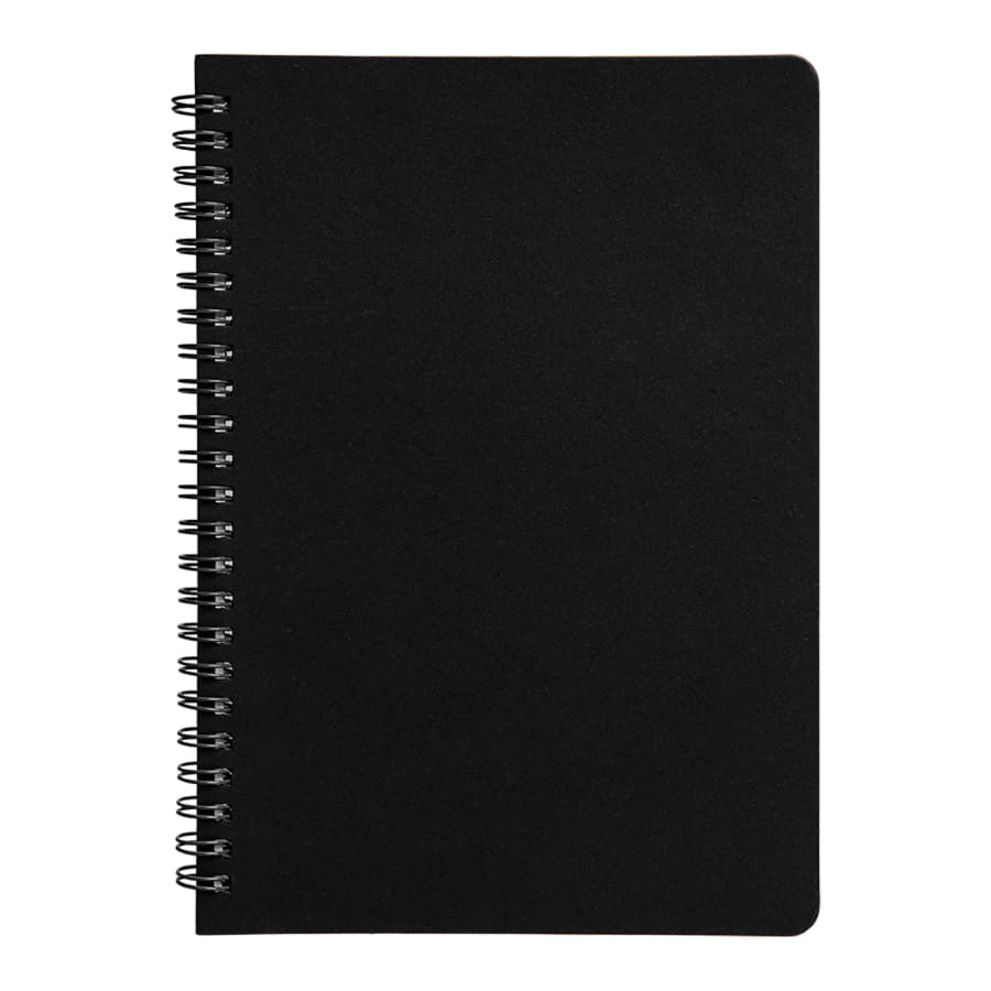 Блокнот на двойной пружине HELIX, 143 х 205 мм, черный, блок в линейку, черный-1