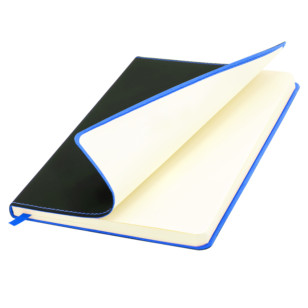 Блокнот A5 Blackjack в мягком переплёте, Черно-синий-0