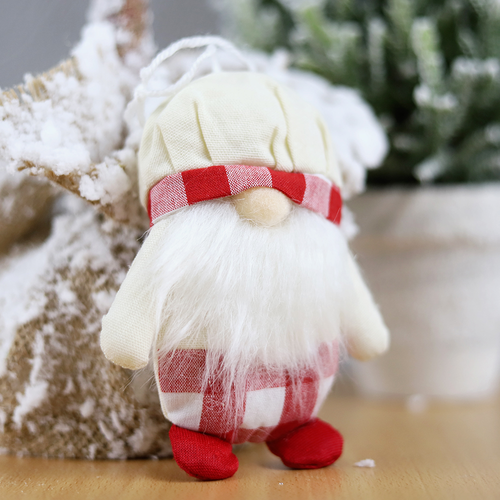 Новогоднее украшение рождественские гномы Виллен, Бежевый-1