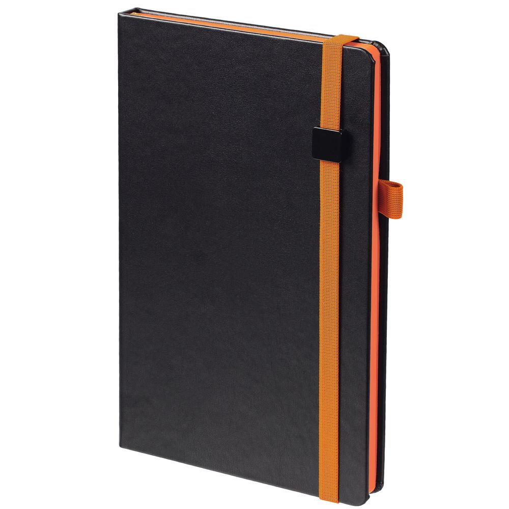 Ежедневник Ton Black, недатированный, черный с оранжевым-0