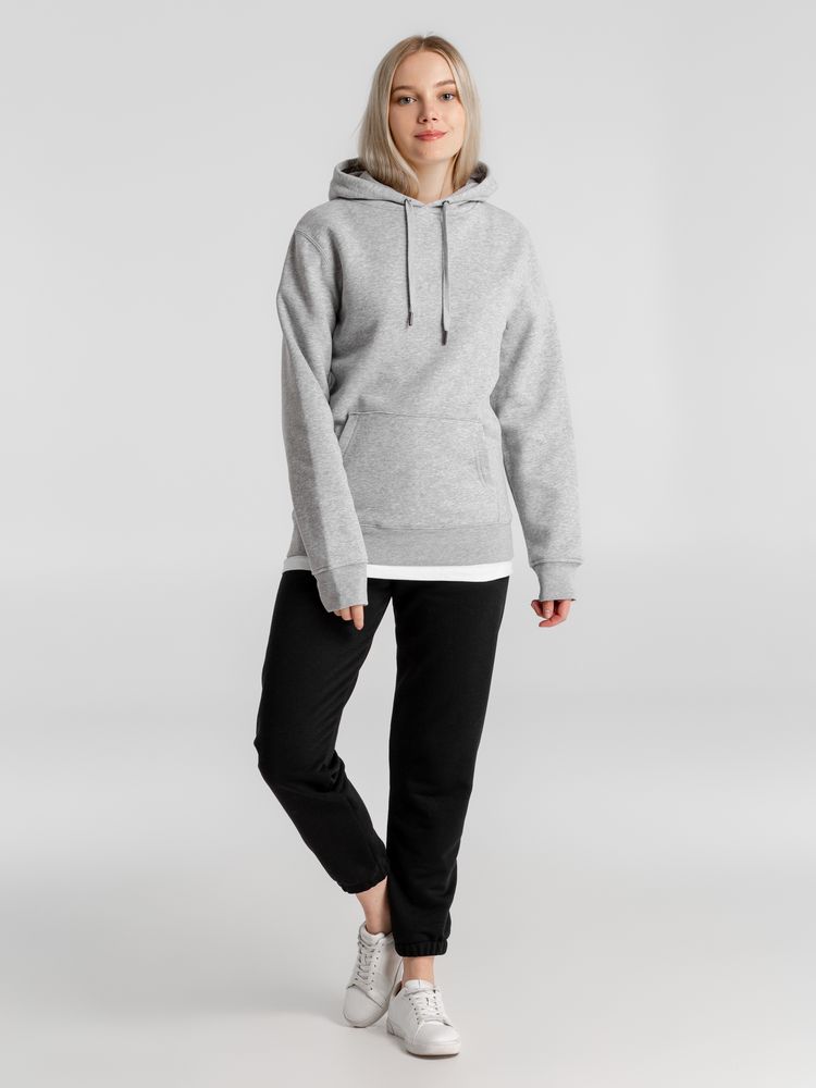 Толстовка с капюшоном унисекс King, серый меланж-4