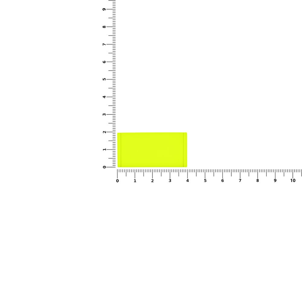 Лейбл из ПВХ Dzeta, XS, желтый неон-2