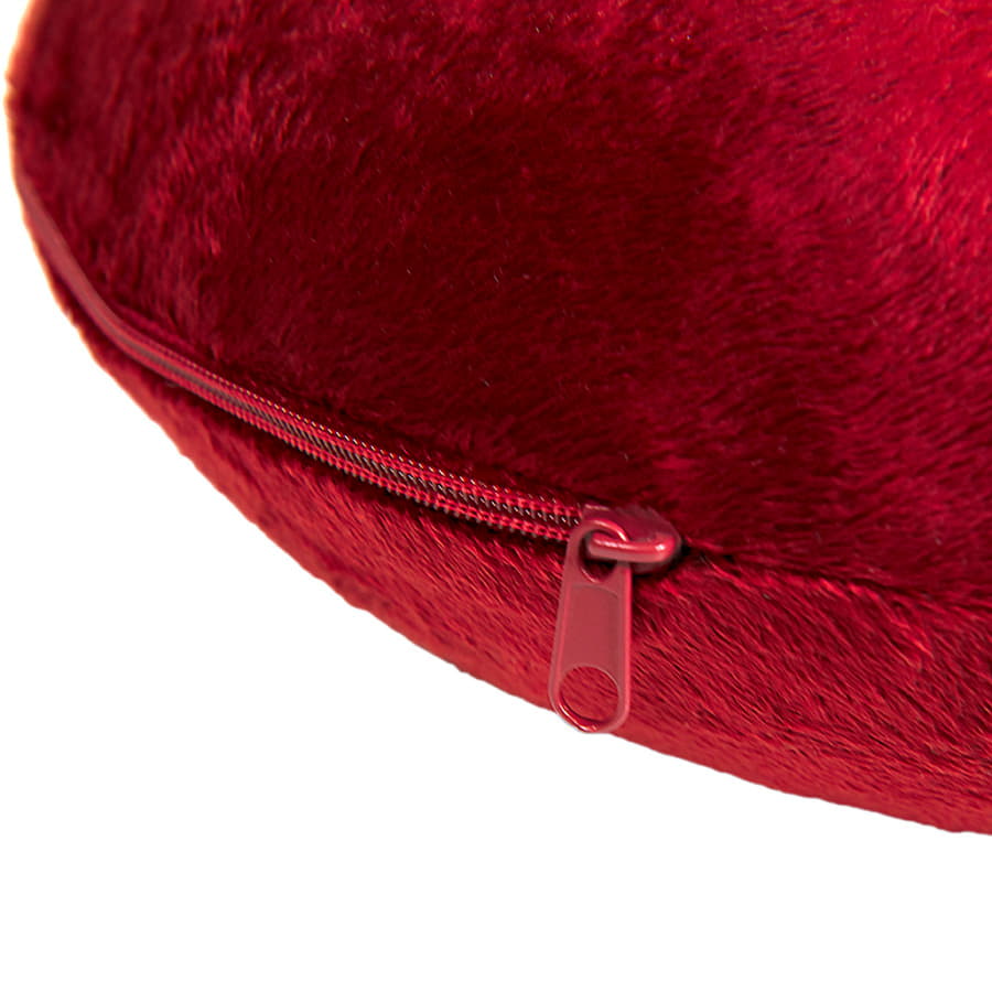 Подушка дорожная  "SOFT"; memory foam, микрофибра, красный, ярко-красный-2